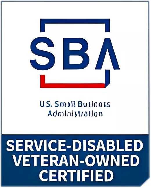 SBA service-disabled veteran-owned certified logo.